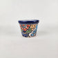 Blue Rim Talavera Ceramic Planter 5" | Succulent Planter