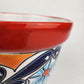 Red Rim Talavera-Style Ceramic Planter 8" | Statement Plant Pot