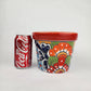 Red Rim Talavera-Style Ceramic Planter 7" | Floral Houseplant Pot