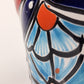 Red Rim Talavera-Style Ceramic Planter 6" | Floral Houseplant Pot