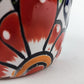 Red Rim Talavera-Style Ceramic Planter 5" | Small Indoor Plant Pot