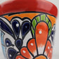 Red Rim Talavera-Style Ceramic Planter 5" | Small Indoor Plant Pot