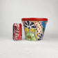 Red Rim Talavera-Style Ceramic Planter 8" | Indoor Plant Pot