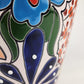Red Rim Talavera-Style Ceramic Planter 8" | Indoor Plant Pot