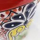 Red Rim Talavera-Style Ceramic Planter 8" | Indoor Plant Pot