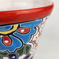 Red Rim Talavera-Style Ceramic Planter 6" | Indoor Plant Pot