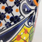 Red Rim Talavera-Style Ceramic Planter 8" | Decorative Flower Pot