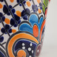 Red Rim Talavera-Style Ceramic Planter 7" | Succulent Plant Pot