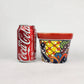 Red Rim Talavera-Style Ceramic Planter 5" | Succulent Plant Pot
