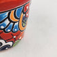 Red Rim Talavera-Style Ceramic Planter 5" | Small Indoor Plant Pot