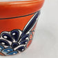 Red Orange Rim Talavera-Style Ceramic Planter 6" | Decorative Plant Pot