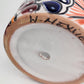 Red Orange Rim Talavera-Style Ceramic Planter 6" | Decorative Plant Pot