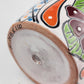 Red Orange Rim Talavera-Style Ceramic Planter 8" | Houseplant Pot