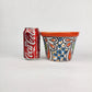 Red Orange Rim Talavera-Style Ceramic Planter 6" | Houseplant Pot