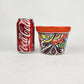 Red Orange Rim Talavera-Style Ceramic Planter 5" | Small Indoor Plant Pot