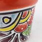 Red Orange Rim Talavera-Style Ceramic Planter 5" | Small Indoor Plant Pot