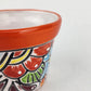 Red Orange Rim Talavera-Style Ceramic Planter 5" | Succulent Plant Pot