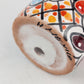 Red Orange Rim Talavera-Style Ceramic Planter 5" | Succulent Plant Pot