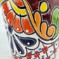 Yellow Rim Talavera-Style Ceramic Planter 8" | Statement Plant Pot
