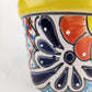 Yellow Rim Talavera-Style Ceramic Planter 7" | Indoor Plant Pot