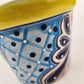 Yellow Rim Talavera-Style Ceramic Planter 7" | Indoor Plant Pot