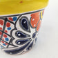 Yellow Rim Talavera-Style Ceramic Planter 6" | Indoor Plant Pot