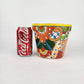 Yellow Rim Talavera-Style Ceramic Planter 7" | Floral Houseplant Pot