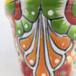Yellow Rim Talavera-Style Ceramic Planter 6" | Floral Houseplant Pot