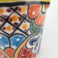 Yellow Rim Talavera-Style Ceramic Planter 7" | Succulent Plant Pot
