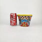 Yellow Rim Talavera-Style Ceramic Planter 6" | Succulent Plant Pot