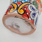 Yellow Rim Talavera-Style Ceramic Planter 5" | Succulent Plant Pot