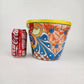 Yellow Rim Talavera-Style Ceramic Planter 8" | Indoor Houseplant Pot