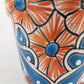 Yellow Rim Talavera-Style Ceramic Planter 6" | Decorative Flower Pot