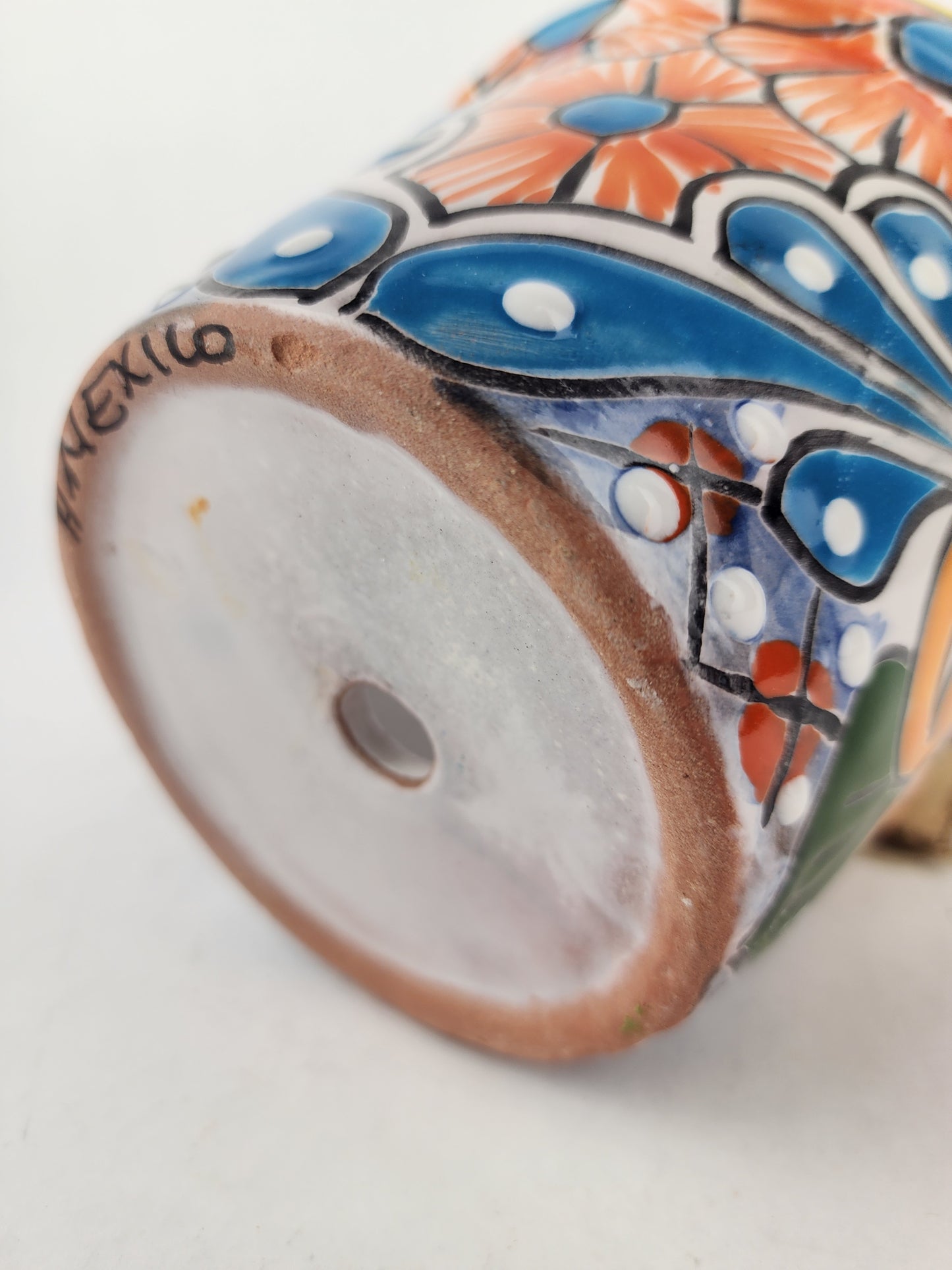 Yellow Rim Talavera-Style Ceramic Planter 6" | Decorative Flower Pot