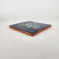 Skeleton Motorcycle Ceramic Tile – Royal Blue 4 1/8" – Mexican Folk Art