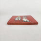 Skeleton Couple Ceramic Tile – Red 4 1/8" Mexican Folk Art