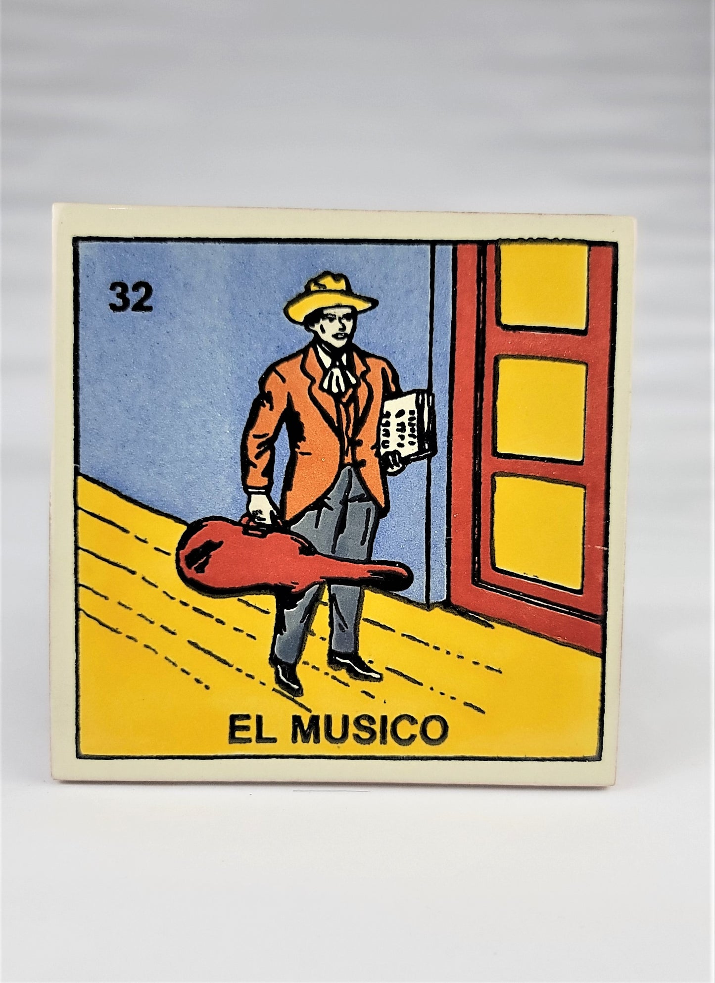 El Músico #32 Mexican Lotería decorative ceramic tile