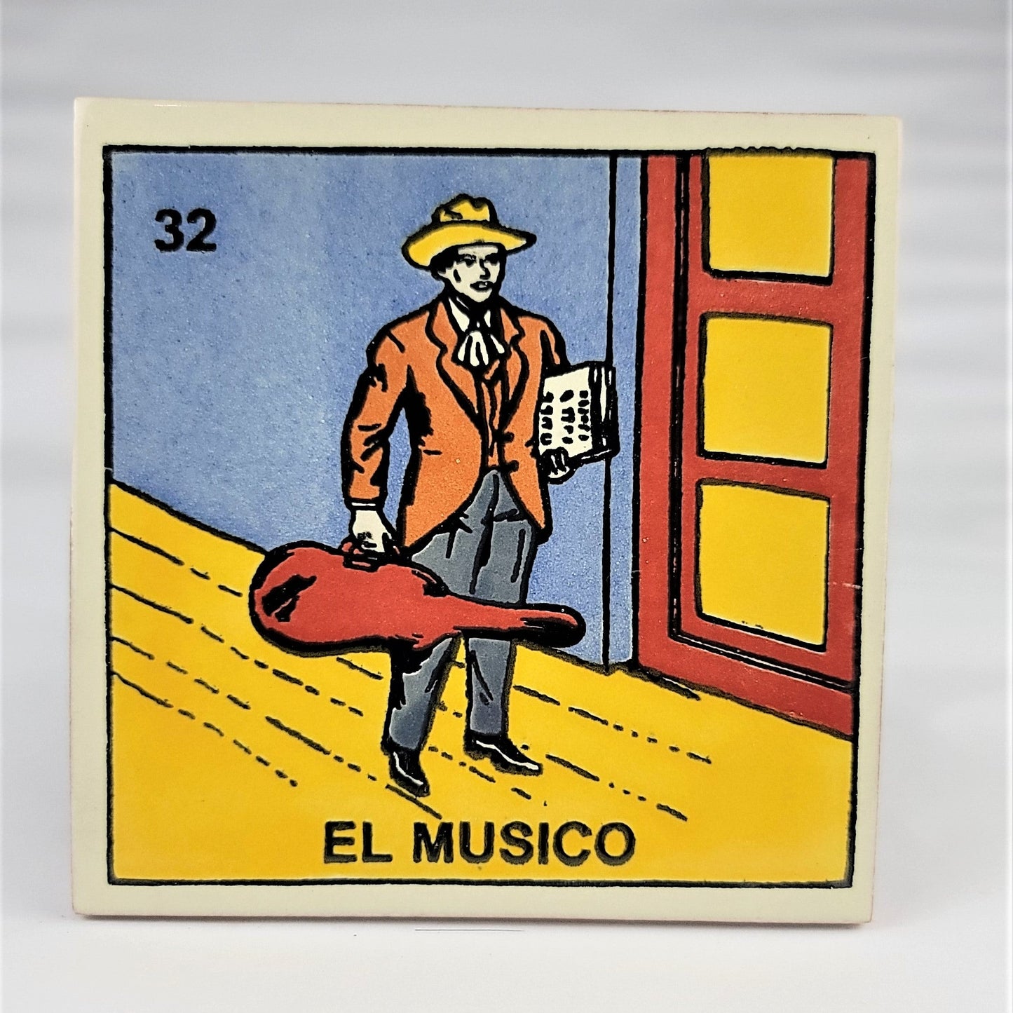 Cantina Nights Lotería Coaster Bundle – 4-Piece Mexican Ceramic Set