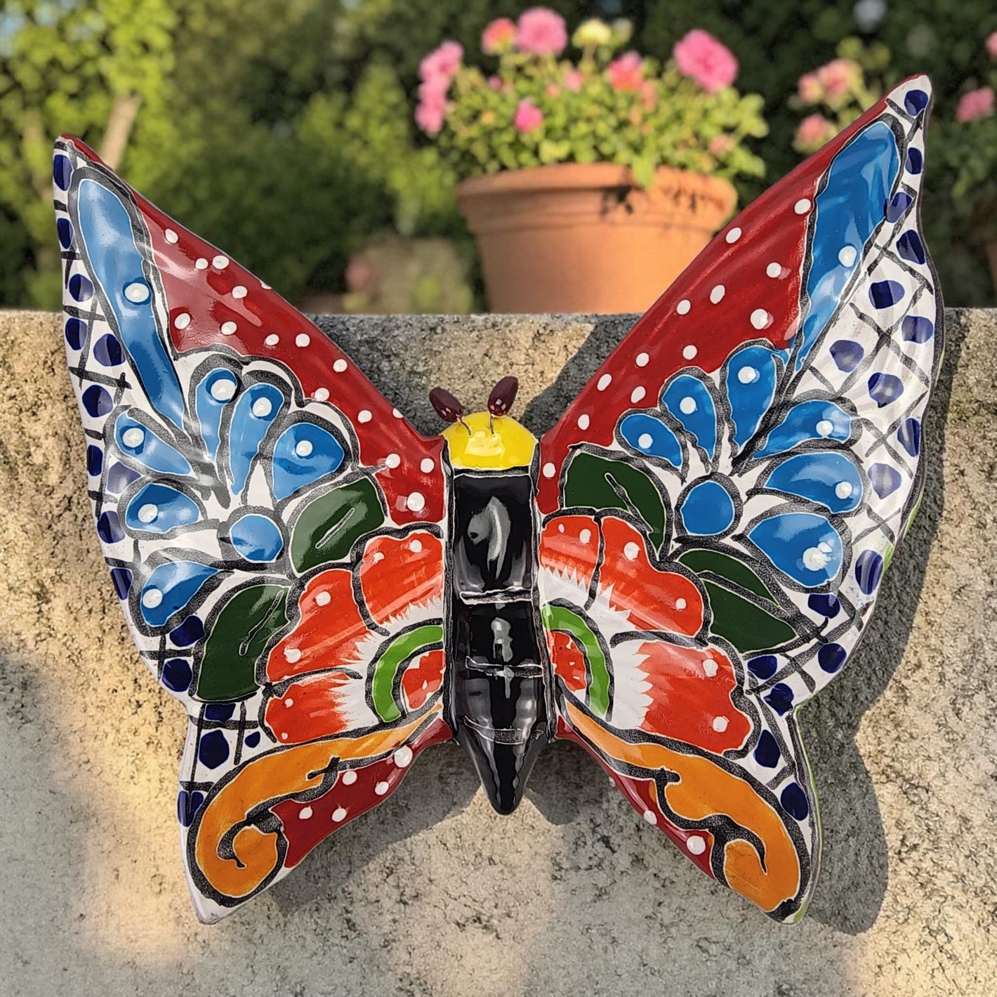 Shop handcrafted Talavera ceramic  figurines butterfly collection.