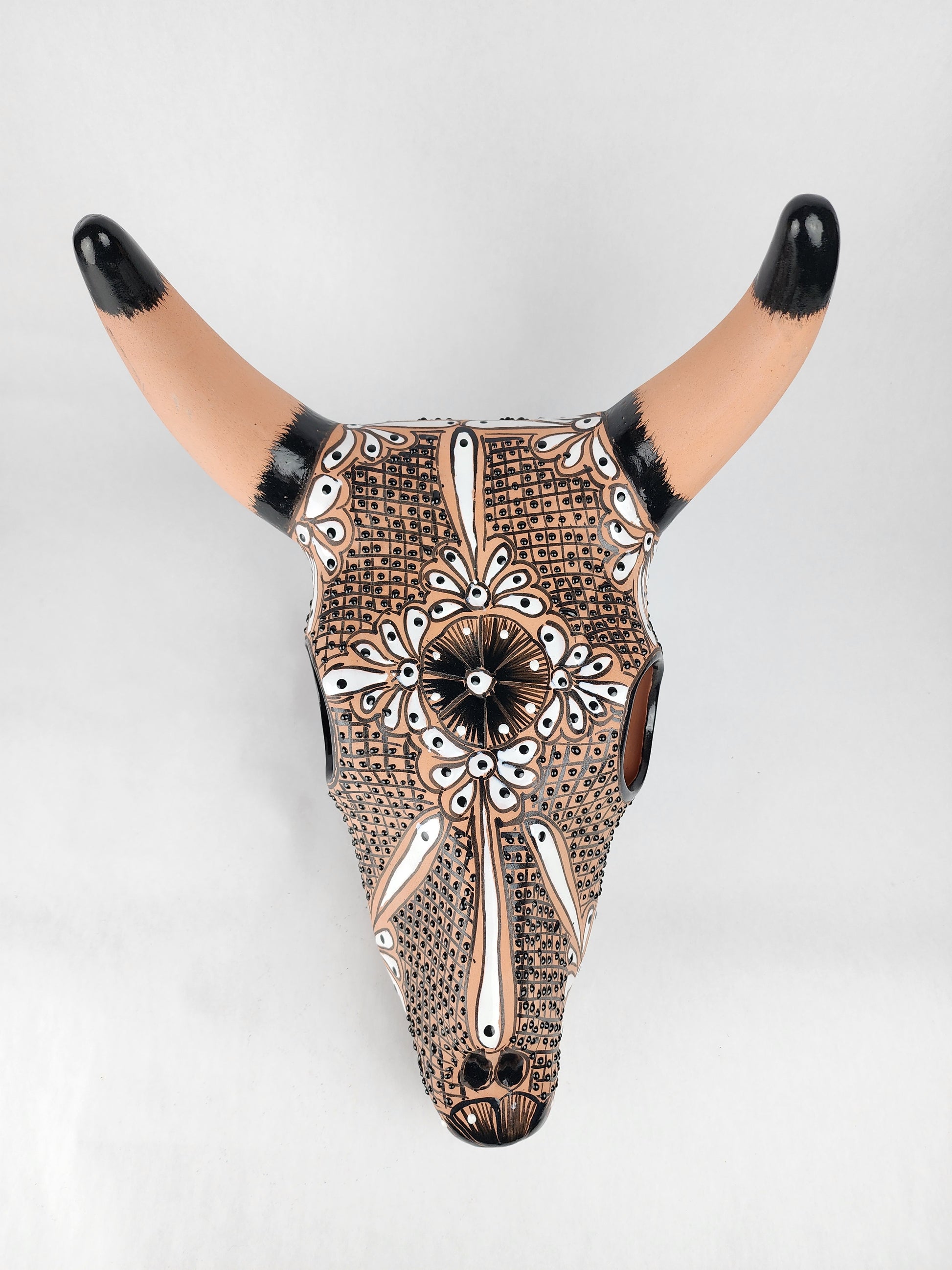 Mexican Ceramic Cow Skull - Casa Villa Arte