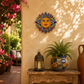 Red Talavera Sun Wall Décor – Mexican Folk Art Accent