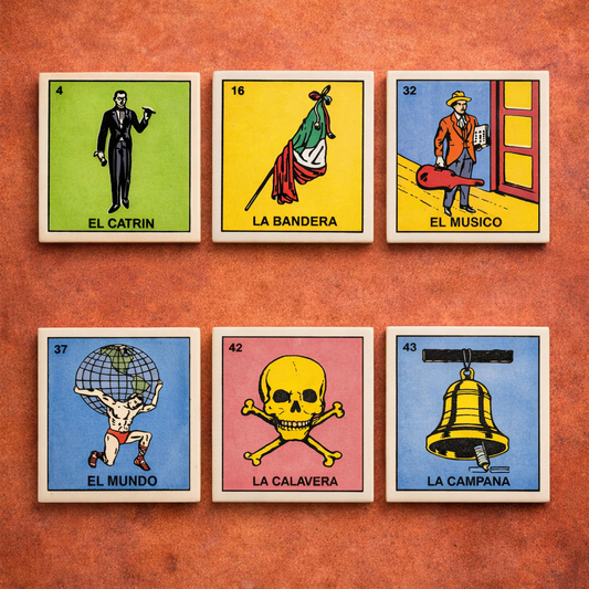 Bold Icons & Folk Traditions Lotería Coaster Bundle (6-Piece)