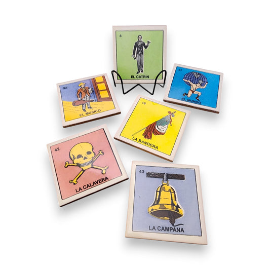 Bold Icons & Folk Traditions Lotería Coaster Bundle (6-Piece)
