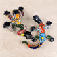 2-Piece Frog & Gecko Garden Decor Set – Mexican Ceramic Folk Art