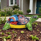 Green Talavera-Style Turtle Figurine 11" – Mexican Garden Folk Art