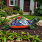 Green Talavera-Style Turtle Figurine 9.5" – Mexican Ceramic Patio Décor
