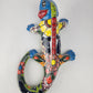 Vibrant Talavera Iguana Folk Art Decor