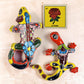 3-Piece Mexican Folk Art Decor Set – Iguana, Gecko & La Rosa Tile