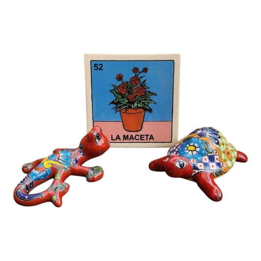 Red Salamander (Medium), Red Turtle (Large) & La Maceta #52 Tile Bundle