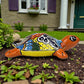 Red Orange Talavera-Style Turtle Figurine 9.5" – Mexican Ceramic Décor